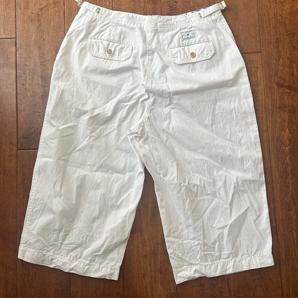 Vintage Lauren Ralph Lauren White Bermuda Buckle Short - Picture 9 of 11